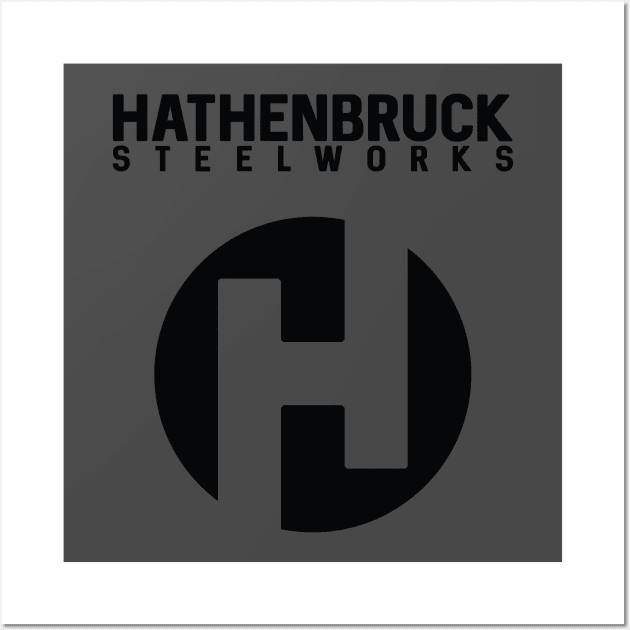 Hathenbruck Steelworks Full Logo Black Lettering Wall Art by Hathenbruck Steelworks